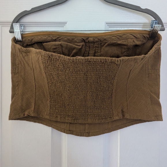 Free People Leilani Brown Tube Top - Picture 3 of 6